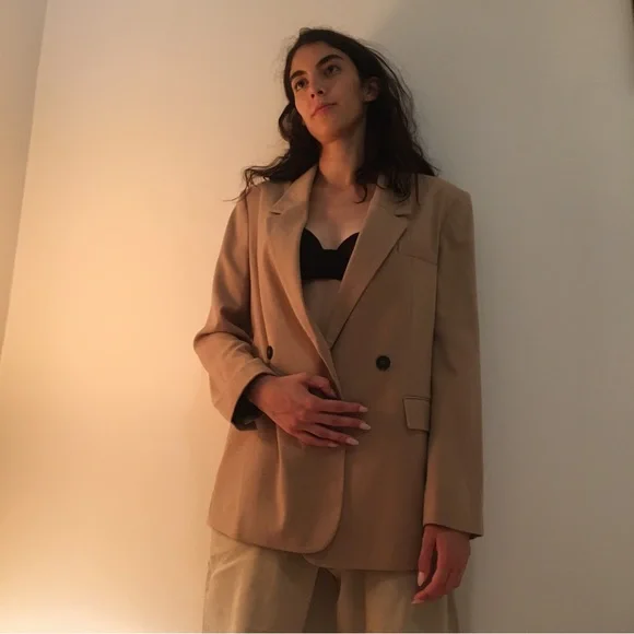 Zara soft loose oversized blazer beige - Picture 3 of 6